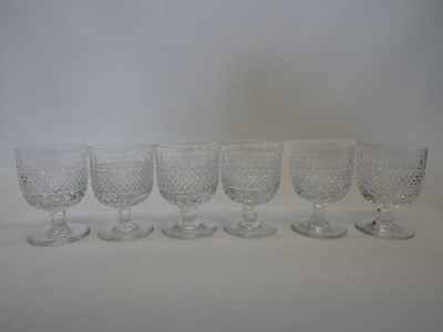 Lot 168 - Set of six 19th century cut glass rummers