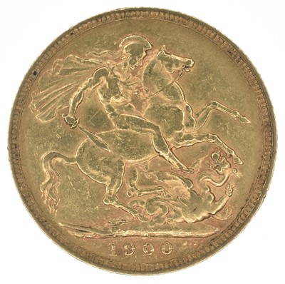 Lot 36 - Queen Victoria, Sovereign, 1900, Melbourne Mint.