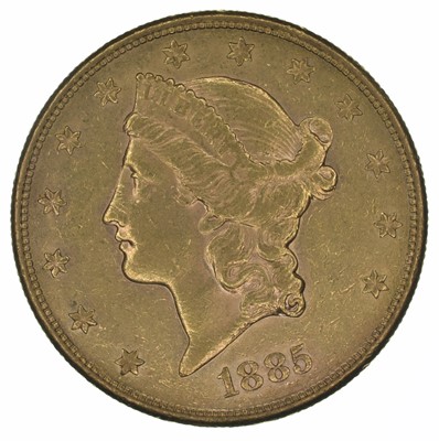 Lot 137 - United States of America, Twenty Dollars, Double Eagle, 1885 S Liberty Head San Francisco Mint.