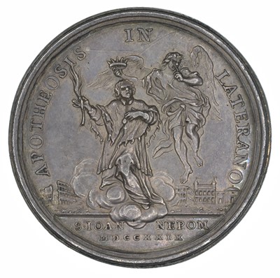 Lot 170 - Commemorative Vatican silver medal. Benedict XIII by Hamerani, 1729.