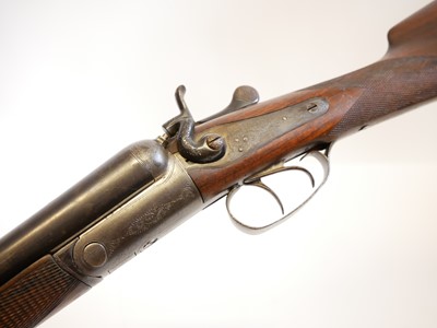 Lot 455 - Sanders of Maidstone 20 bore side by side hammer gun LICENCE REQUIRED