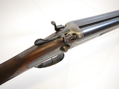Lot 455 - Sanders of Maidstone 20 bore side by side hammer gun LICENCE REQUIRED