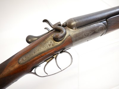 Lot 455 - Sanders of Maidstone 20 bore side by side hammer gun LICENCE REQUIRED