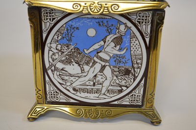 Lot 95 - Brass Planter with Four Minton Tiles Designed by John Moyr Smith