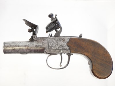 Lot 18 - Flintlock pocket pistol by Ward of Warrington