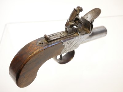 Lot Flintlock pocket pistol by Ward of Warrington