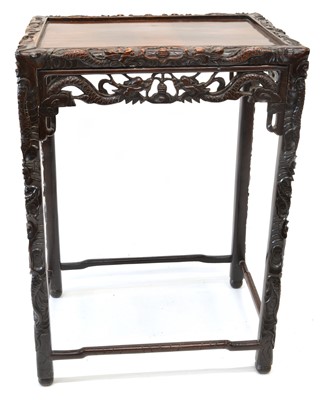 Lot 271 - Late 19th-century Burmese carved rosewood side table