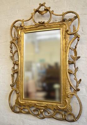 Lot 240 - Late 19th-century gesso frame rectangular wall mirror