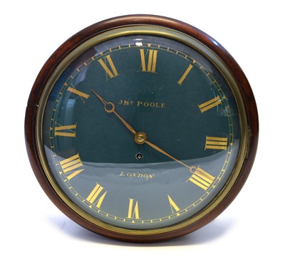 Lot 203 - James Poole, London, single fuse wall clock