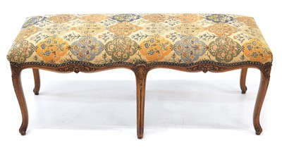Lot 251 - French upholstered long stool