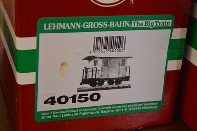 Lot 194 - LGB G Scale rolling stock and a handcar