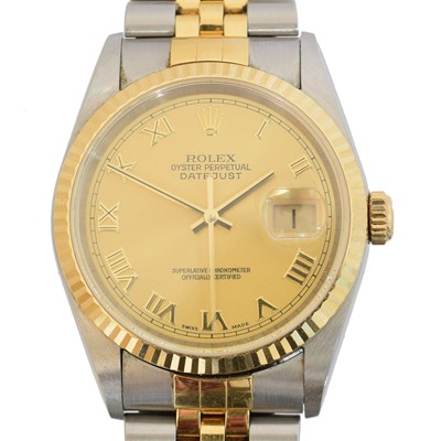 Lot A steel and gold Rolex Oyster Perpetual Datejust wristwatch