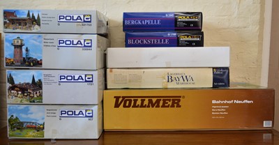 Lot 203 - Pola G, Vollmer and Piko, G scale boxed buildings kits