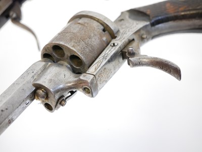 Lot 26 - Two Belgian pinfire revolvers