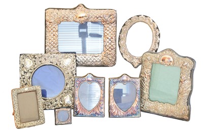 Lot 118 - A selection of silver and white metal fronted frames