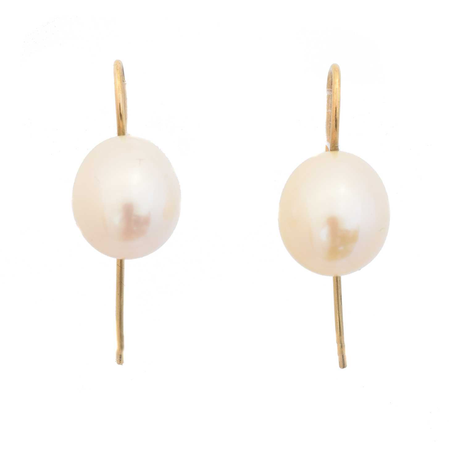 Lot 55 - A pair of cultured pearl drop earrings by Annoushka