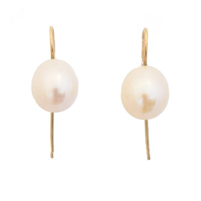 Lot 55 - A pair of cultured pearl drop earrings by Annoushka