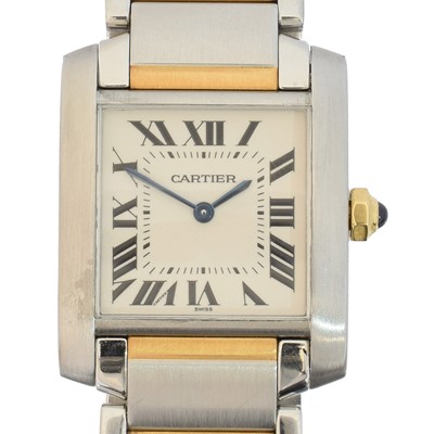 Lot A steel and gold Cartier Tank Francaise wristwatch
