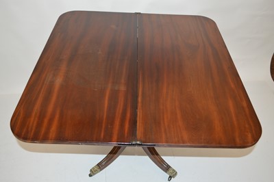 Lot 269 - William IV mahogany fold-over tea table