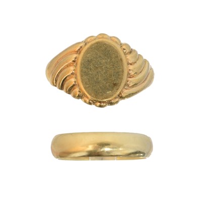 Lot 48 - Two 9ct gold dress rings