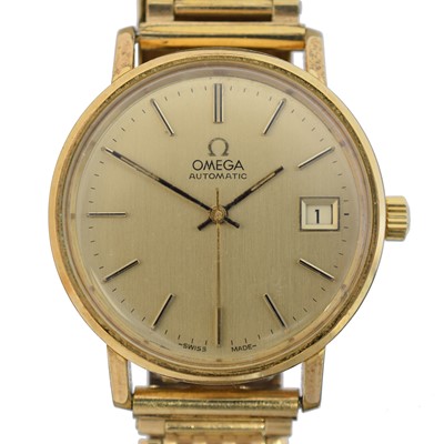 Lot 211 - A gold plated Omega automatic wristwatch