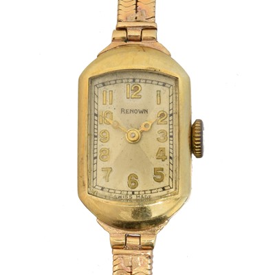 Lot 88 - A 9ct gold Renown wristwatch