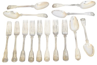 Lot 114 - A selection of George III and IV flatware