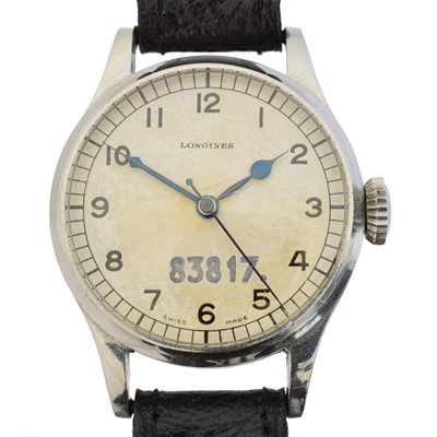 Lot 198 - A Longines Military Issue Air Ministry wristwatch