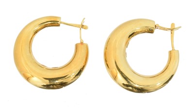 Lot 9 - A pair of hoop earrings