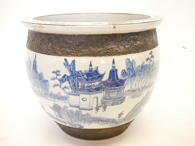 Lot 158 - Chinese blue and white jardiniere