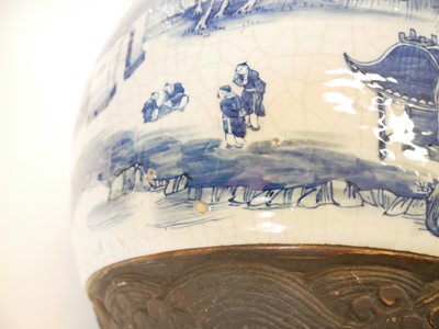 Lot 158 - Chinese blue and white jardiniere