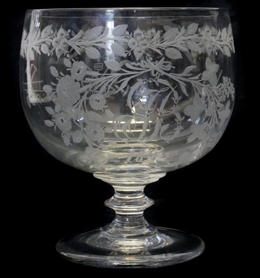 Lot 174 - Large glass rummer dated 1824