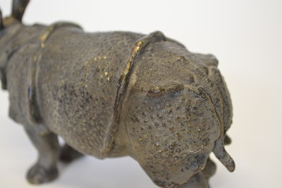 Lot 24 - Cold painted bronze Rhinoceros