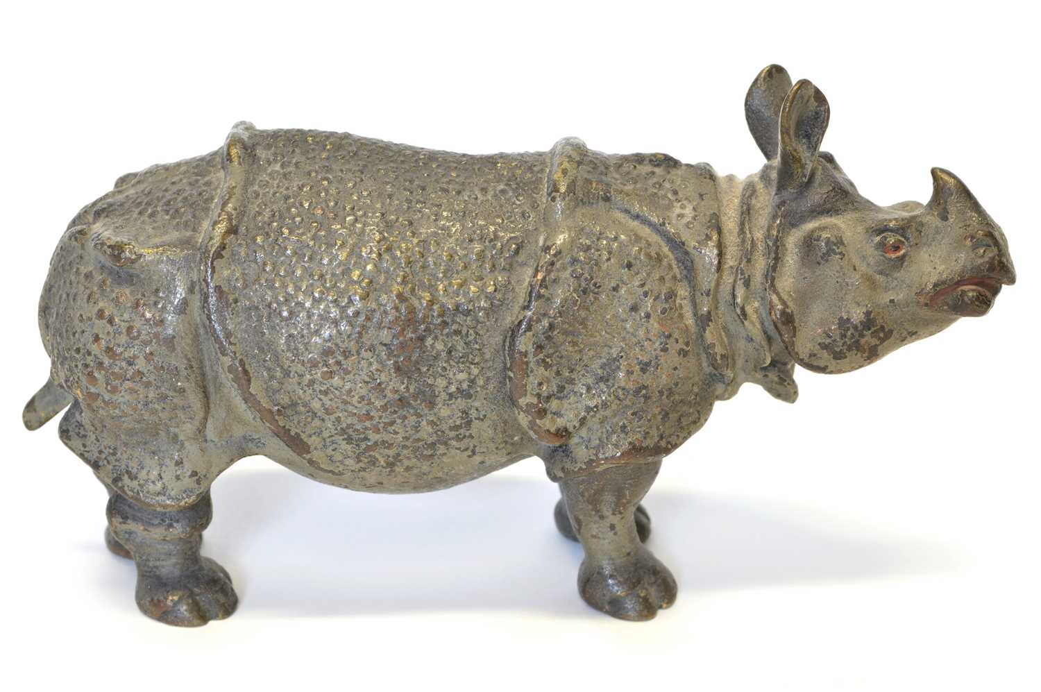 24 - Cold painted bronze Rhinoceros