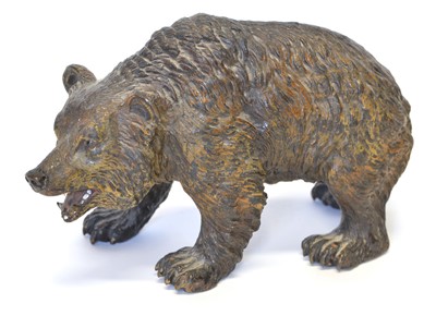 Lot 23 - Cold painted bronze brown bear