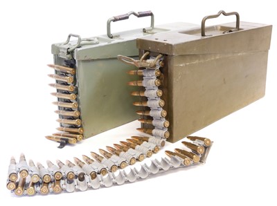 Lot 288 - German 7.92 / 8x57 machinegun belt in tin