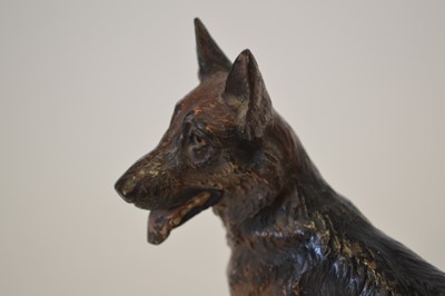 Lot 28 - Cold painted bronze Dog