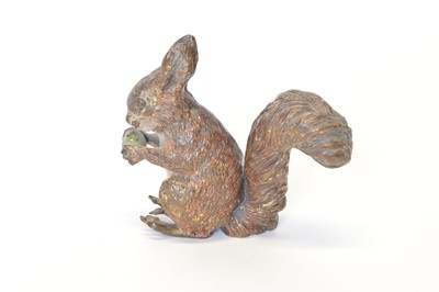 Lot 50 - Cold painted bronze squirrel
