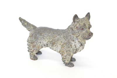 Lot 51 - Three cold painted bronze terriers