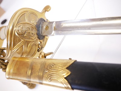 Lot 164 - Royal Navy Officers sword and scabbard