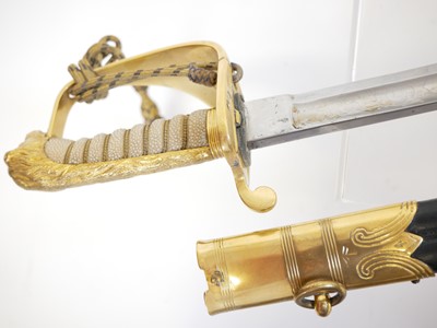 Lot 164 - Royal Navy Officers sword and scabbard