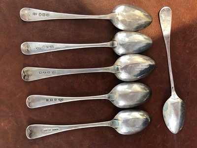 Lot 120 - A selection of silver spoons