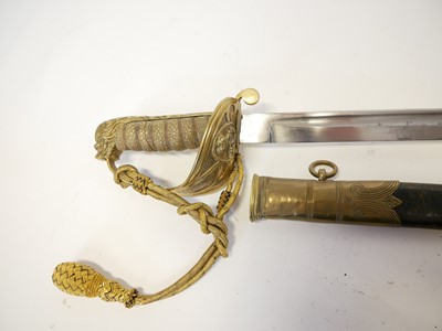 Lot 170 - Royal Navy Officers sword and scabbard