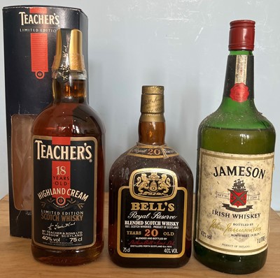 Lot 47 - 3 bottles mixed older Scotch and Irish Whiskies