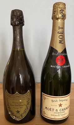 Lot 27 - 2 Bottles Champagne Moet et Chandon including ‘Dom Perignon’