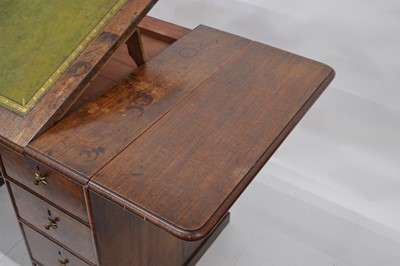 Lot 278 - Early 19th-century mahogany twin-pedestal writing desk