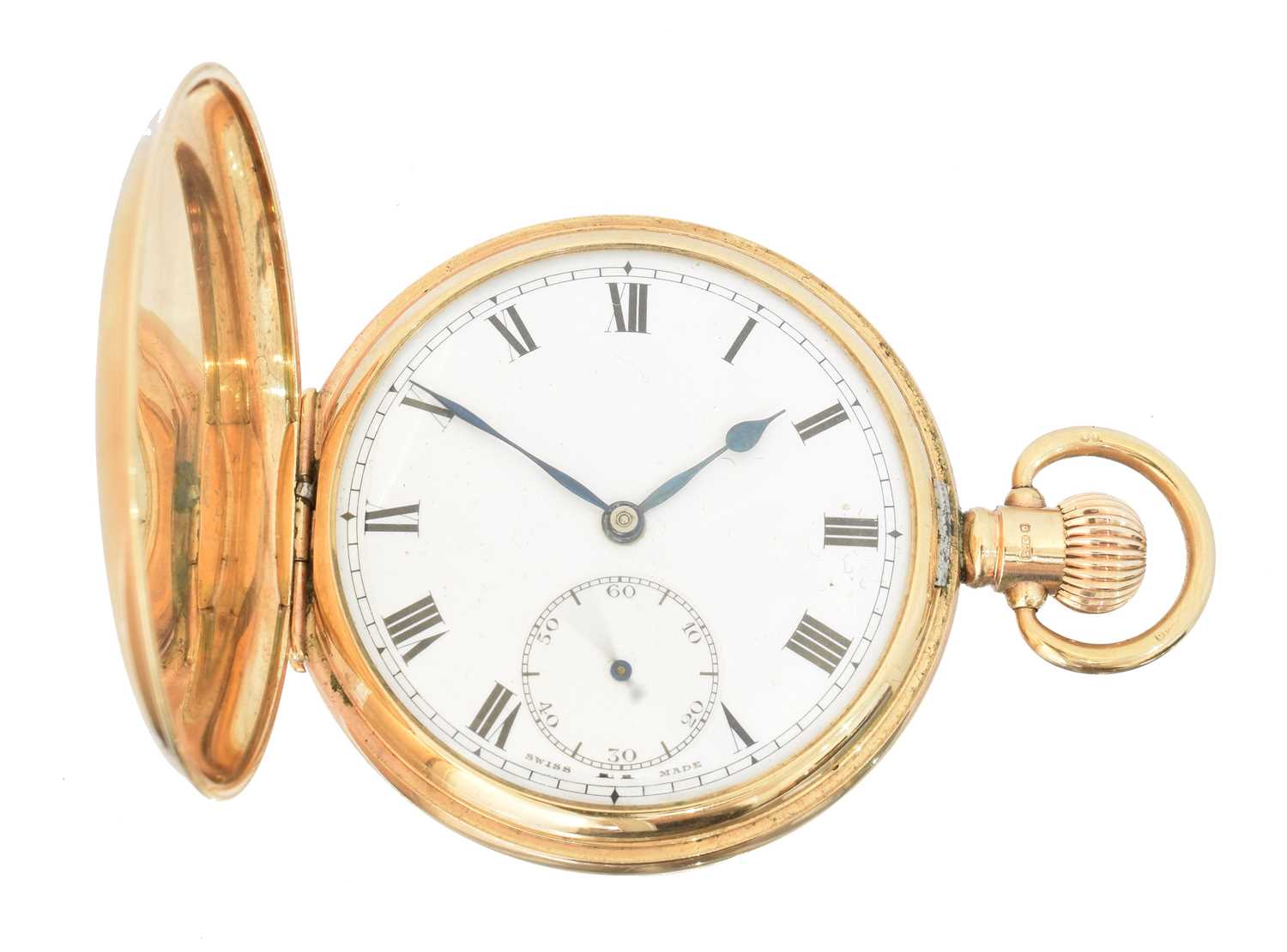 Lot 236 - A 9ct gold hunter pocket watch