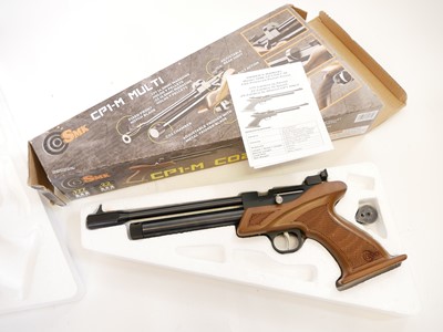 Lot 106 - SMK CP1-M CO2 .177 air pistol in box with spare cartridges