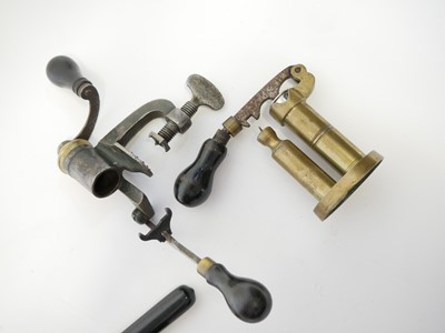 Lot 461 - Muzzle loading equipment and two shotgun reloading tools