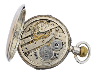Lot 226 - A silver open face calendar pocket watch by Arthur Didishem